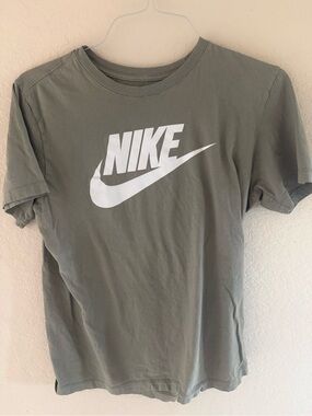 Nike Olive Green The Nike Tee with White Swoosh